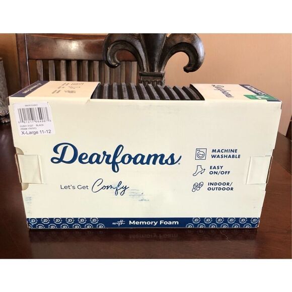 DEARFOAMS - 🎉HP🎉 NWT - Ladies Size XL (11-12) Total Comfort Slippers in Black - Picture 5 of 11